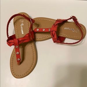 New without box girls orange sandal